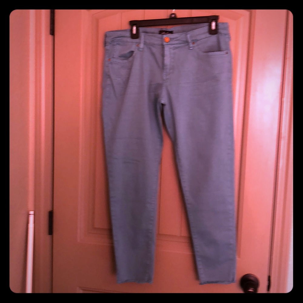 Turquoise jeans